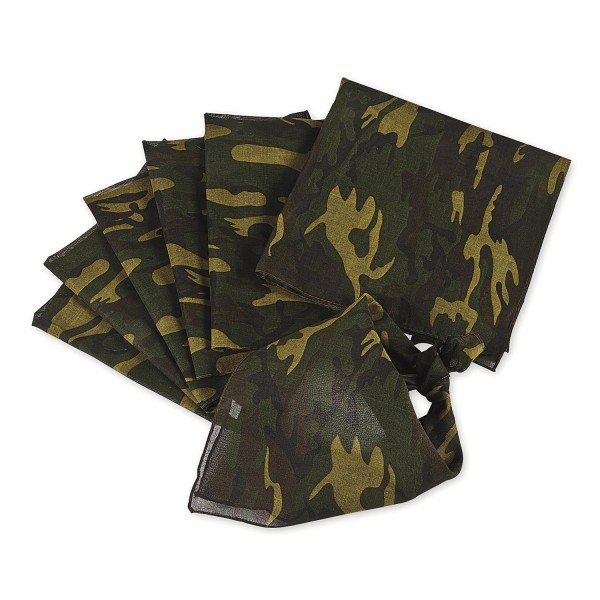 Bandana Kopftuch im Army Military Bundeswehr Design Camouflage 12 Stück