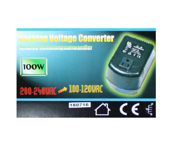 Spannungswandler Converter 100 Watt 220-240 VAC - 110-120 VAC