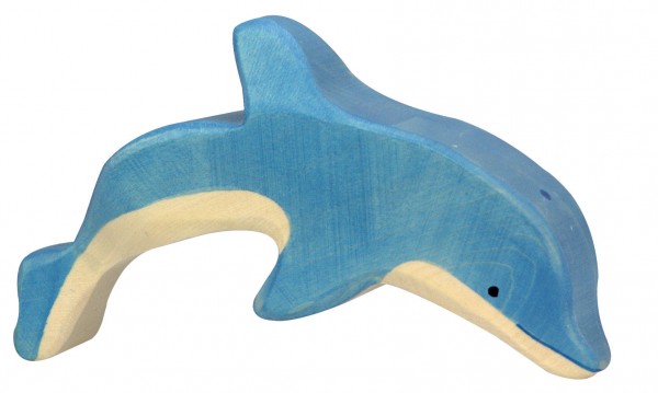 Delfin springend Holzfigur Dolphin Holzspielzeug von Holztiger