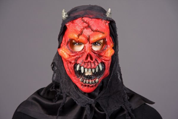 Halloween Maske Teufel, Teufelsmonster mit Kaputze
