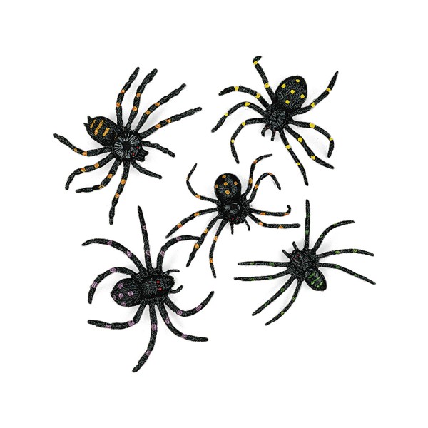 Spinnen für Halloween Deko Giftspinnen 12 Stück