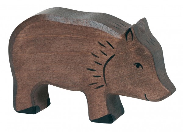 Wildschwein Waldtier Holzfigur Sau Holzspielzeug von Holztiger