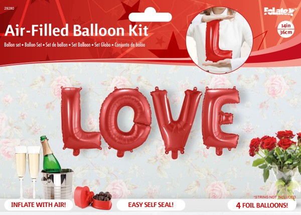 Ballon-Set Love Folienballon Valentinstag Hochzeit