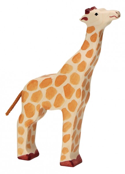 Giraffe Kopf hoch Safari Holzfigur Holzspielzeug von Holztiger