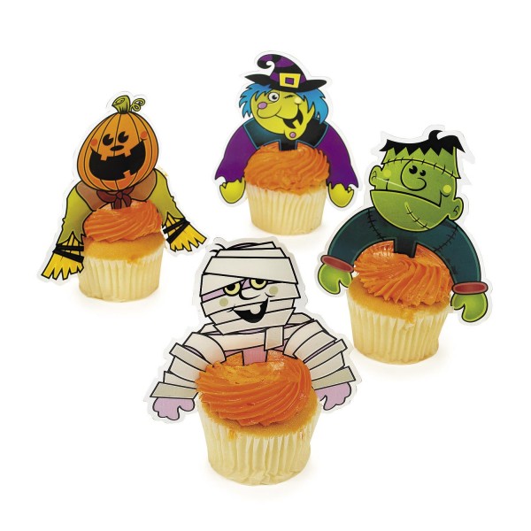 Cupcake Picks Halloween Mumie Hexe Kürbis Zombie