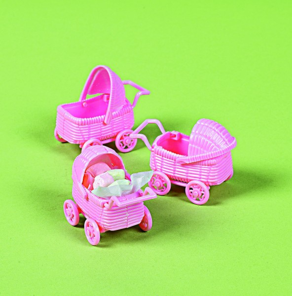 Kinderwagen rosa Babyparty 6 Stück