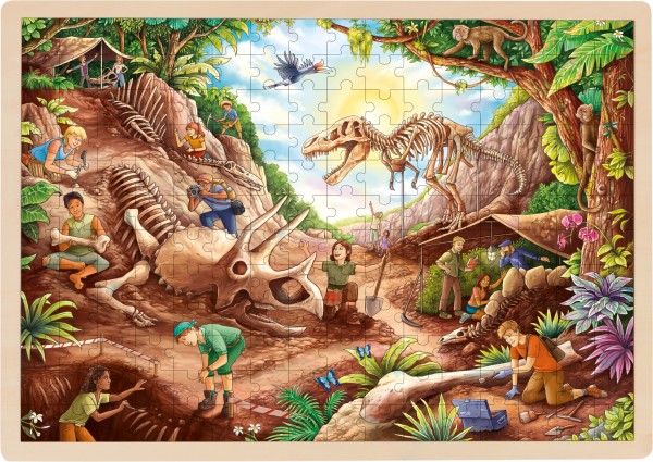 Einlegepuzzle Dinosaurier Ausgrabung 192 Teile von goki