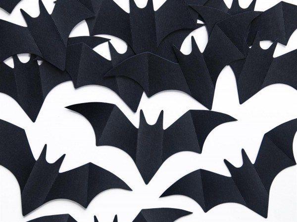 Halloween Fledermaus Konfetti aus Pappe ca. 3,7cm x 7,5cm 10 Stück