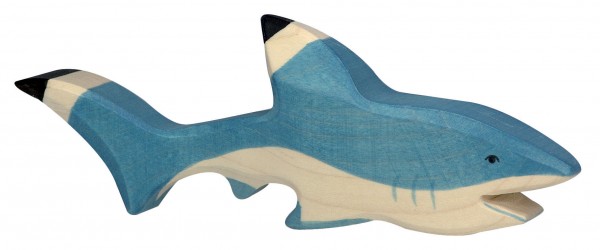 Hai Meerestiere Holzfigur Holzspielzeug von Holztiger