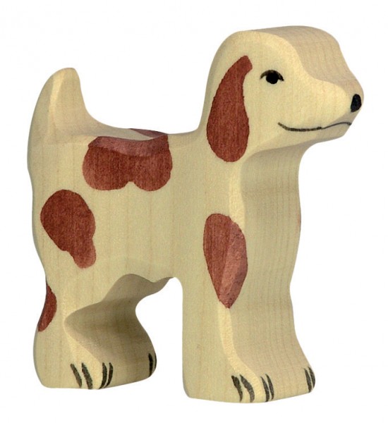 Hofhund Hund klein Bauernhof Holzfigur Holzspielzeug von Holztiger