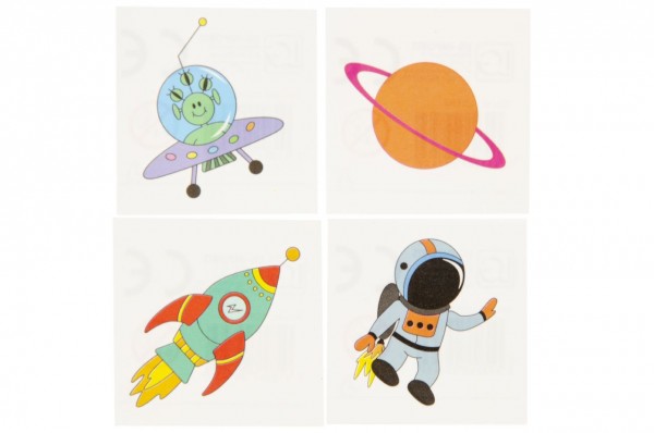 Weltraum Space Kinder-Tattoos 36 Stück