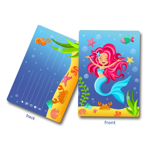 Meerjungfrauen Nixen Einladungskarten 8 Stück