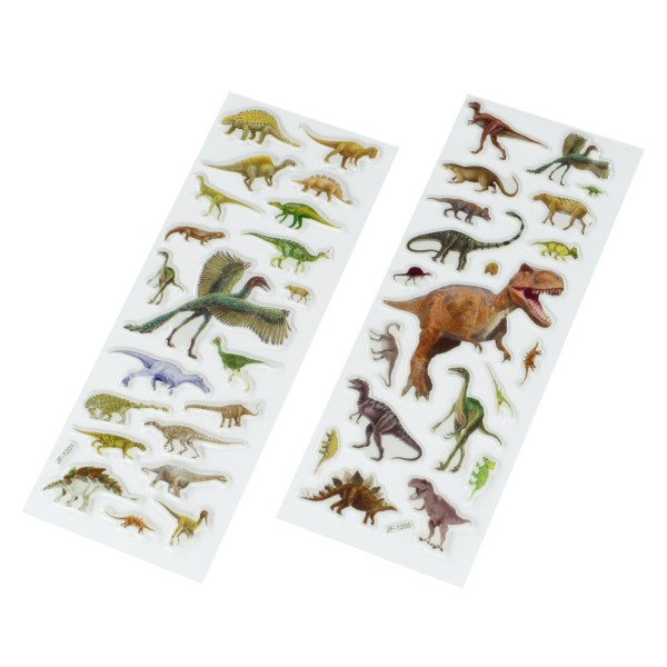 Dinosaurier Dino Gel-Sticker Aufkleber 80 Stück