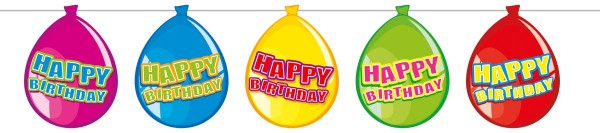 Happy Birthday Luftballon Wimpelkette Girlande Geburtstag