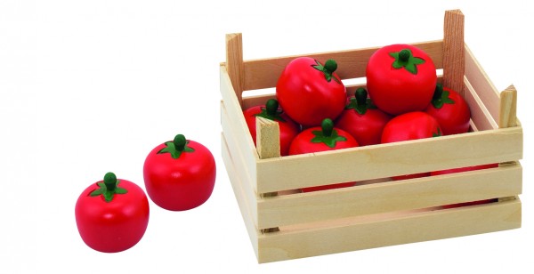 Tomaten in Gemüsekiste für Holzküche Holzkinderküche