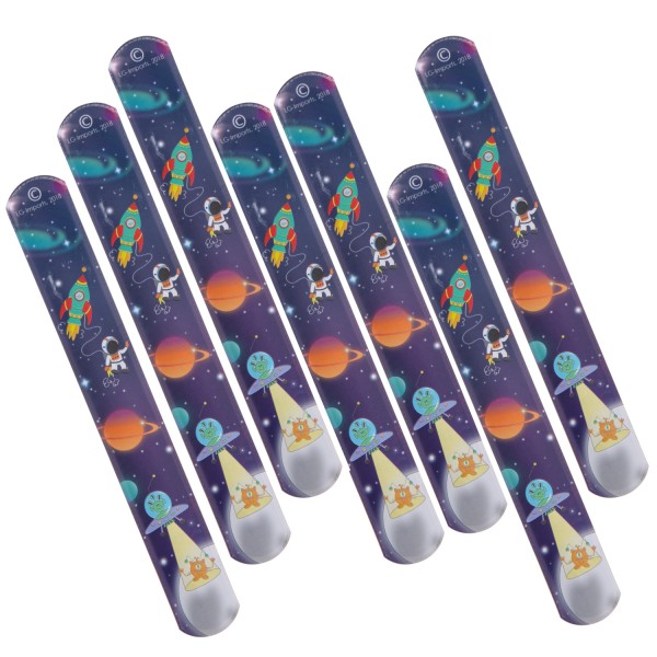 Weltraum Space Party Schnapp-Armbänder Mitgebsel 12 Stück