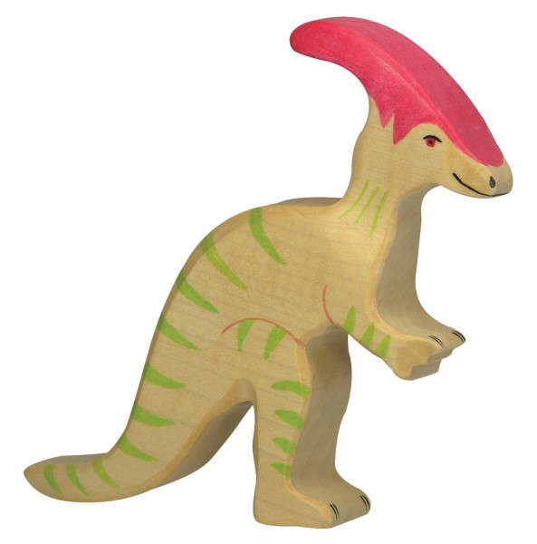 Parasaurolophus Dino Holzfigur Holzspielzeug von Holztiger