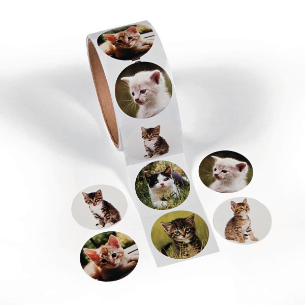 Katzen Aufkleber Sticker 100 Stück
