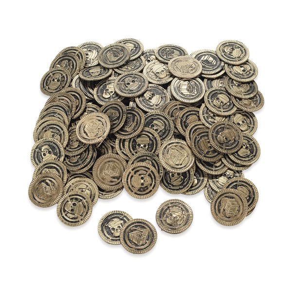 Piraten Totenkopf Goldmünzen Goldtaler 144 Stück