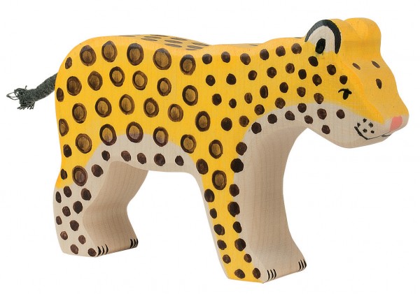 Leopard Safari Holzfigur Holzspielzeug von Holztiger
