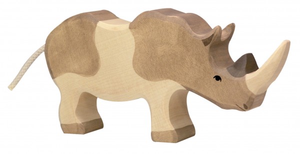 Nashorn Safari Holzfigur Holzspielzeug von Holztiger