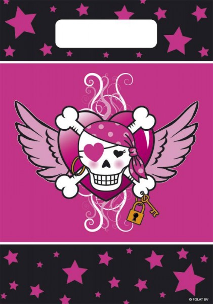 Piraten Mädchen, 8 Mitgebseltüten, Piraten Party, Pirate Girl