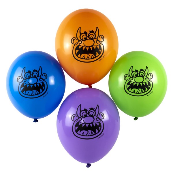 Lustige Monster Luftballons Monsterparty Halloween Palandi® 12 Stück