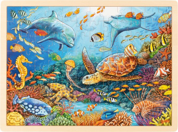 Puzzle aus Holz Einlegepuzzle Great Barrier Reef goki 96 Teile