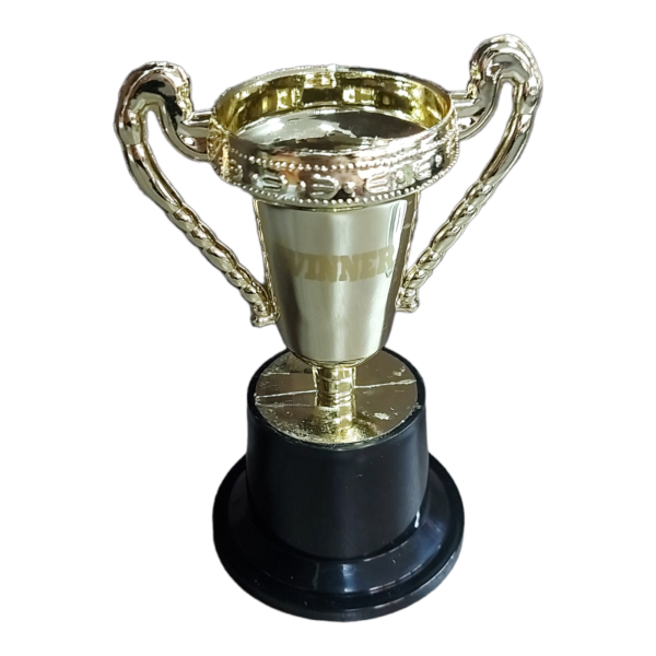 Mini Pokal Trophäe Winner goldfarben 12 Stück