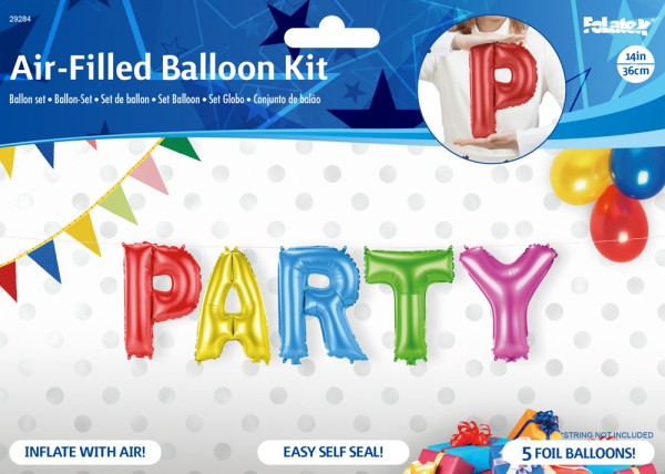 Ballon-Set Party Folienballon bunt