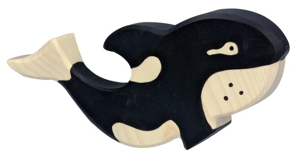 Orca Wal Meerestiere Holzfigur Holzspielzeug von Holztiger