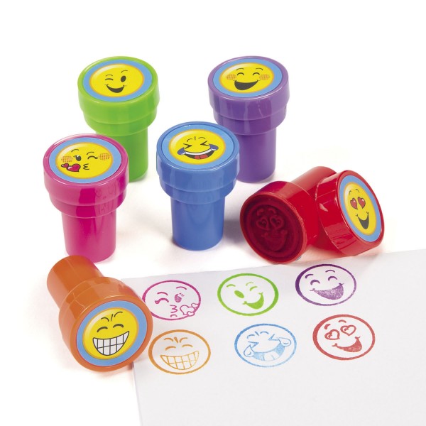Kinderstempel Emoji Smiley 6 Stück