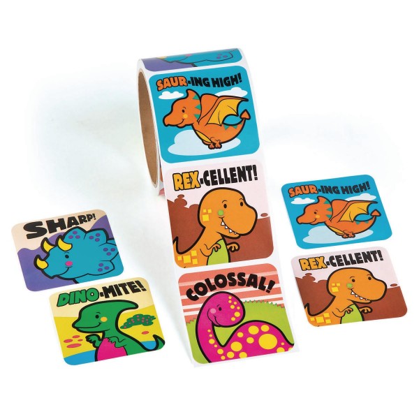 Dinosaurier Dino XL Aufkleber Sticker 100 Stück