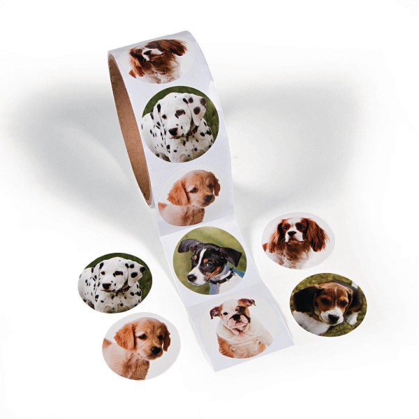 Hunde Aufkleber Sticker 100 Stück
