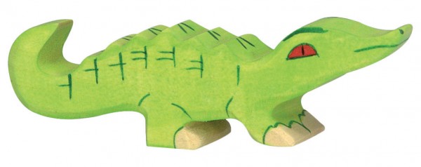 Krokodil klein Safari Holzfigur Holzspielzeug von Holztiger
