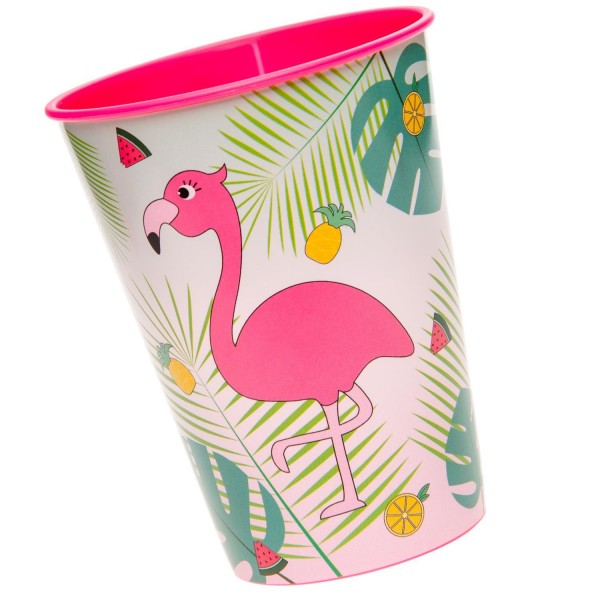 Flamingo Hawaii Kunststoff Becher 1 Stück