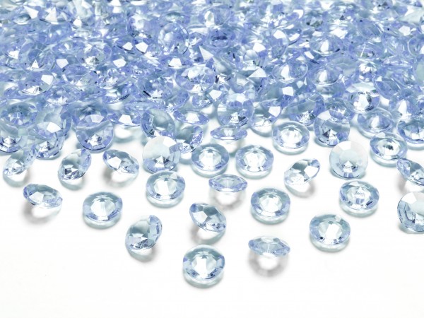 Dekosteine Diamanten blau hellblau 100 Stück 12mm Durchmesser