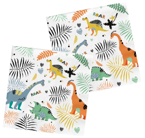 Dinosaurier Dino Roars Papierservietten 20 Stück